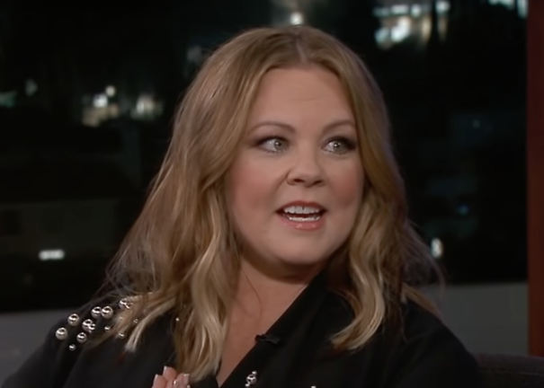 Melissa McCarthy being interviewed