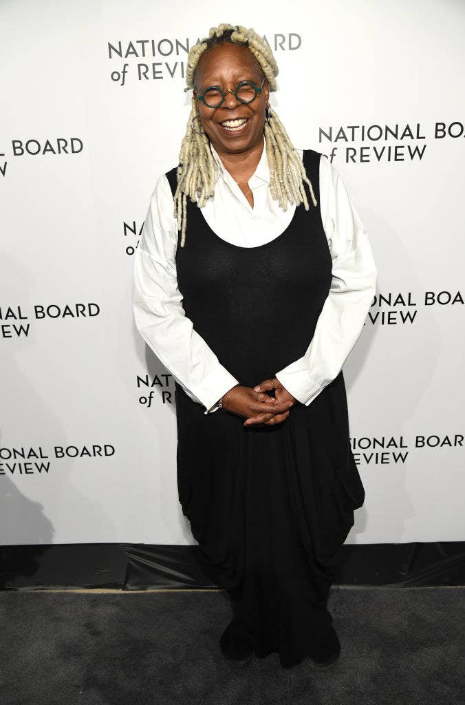 Whoopi Goldberg smiles widely as she attends The National Board of Review Annual Awards Gala