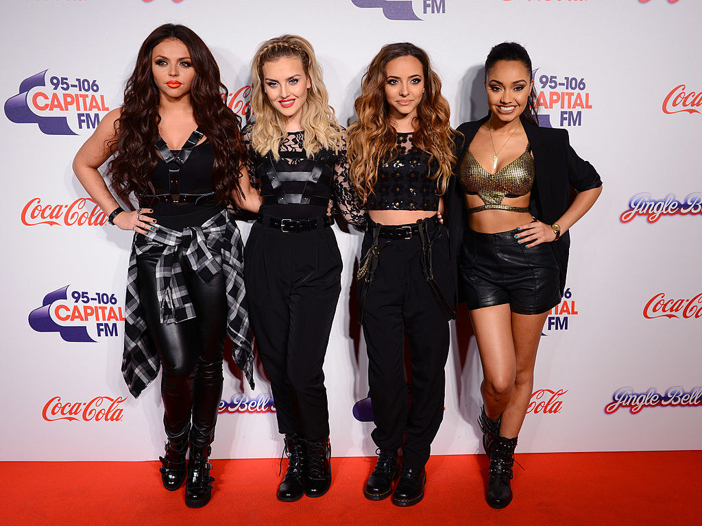 (L to R)Jesy Nelson, Perrie Edwards, Jade Thirwall and Leigh-Anne Pinnock from girl band Little Mix attend on day 2 of the Capital FM Jingle Bell Ball