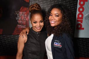 Janet Jackson and actress Gabrielle Union attend Janet Jackson Barclays After Party
