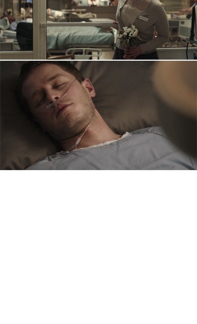 Prince Charming dying in Snow White&#x27;s arms and then later, in modern day, he is just lying on a hospital bed