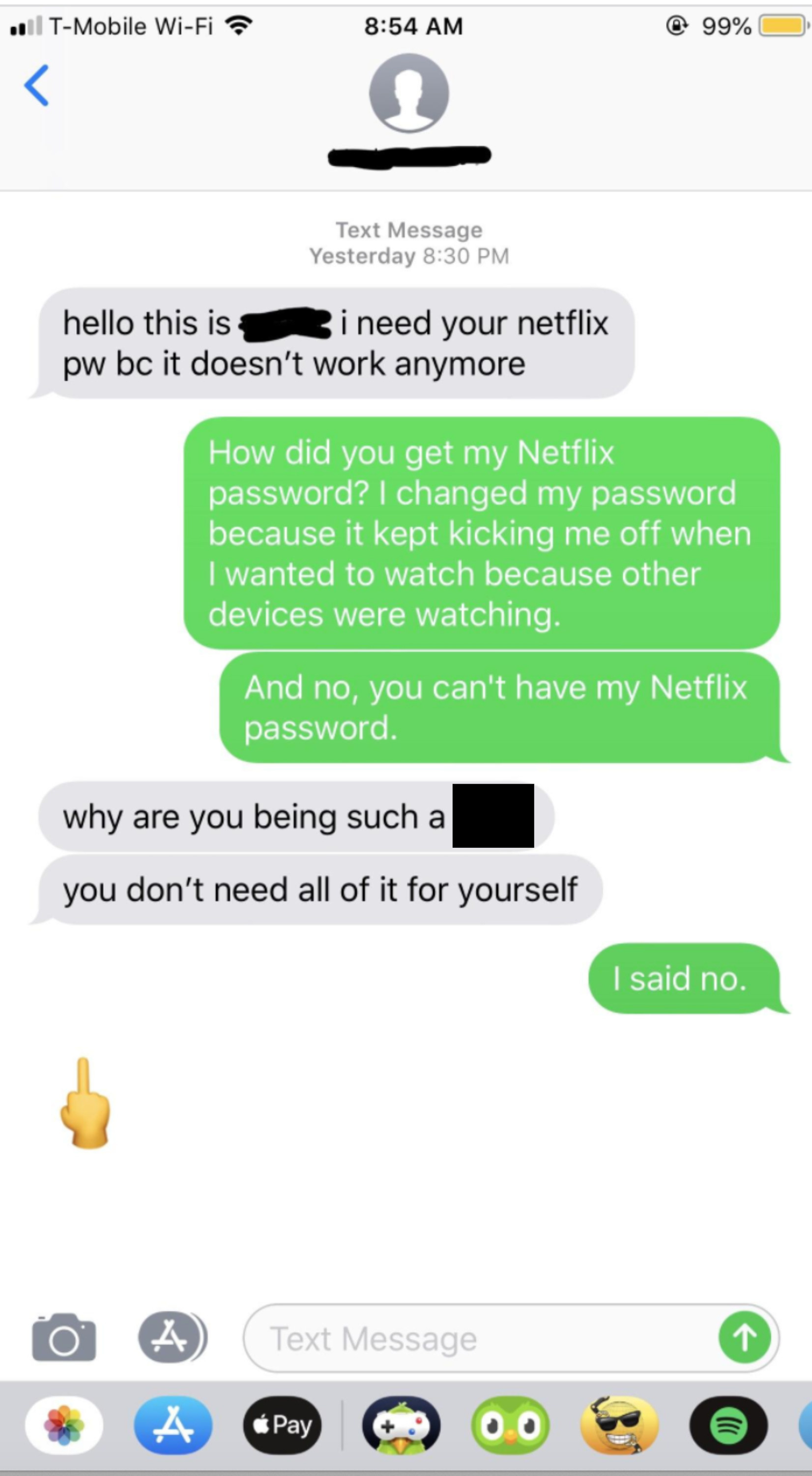 text screenshot of someone mad they can&#x27;t get free netflix