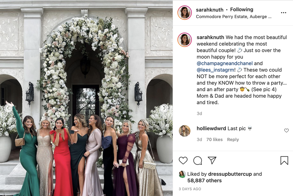 How Champagne And Chanel's Wedding Blended The Personal And The  Professional To Create Influencer Gold