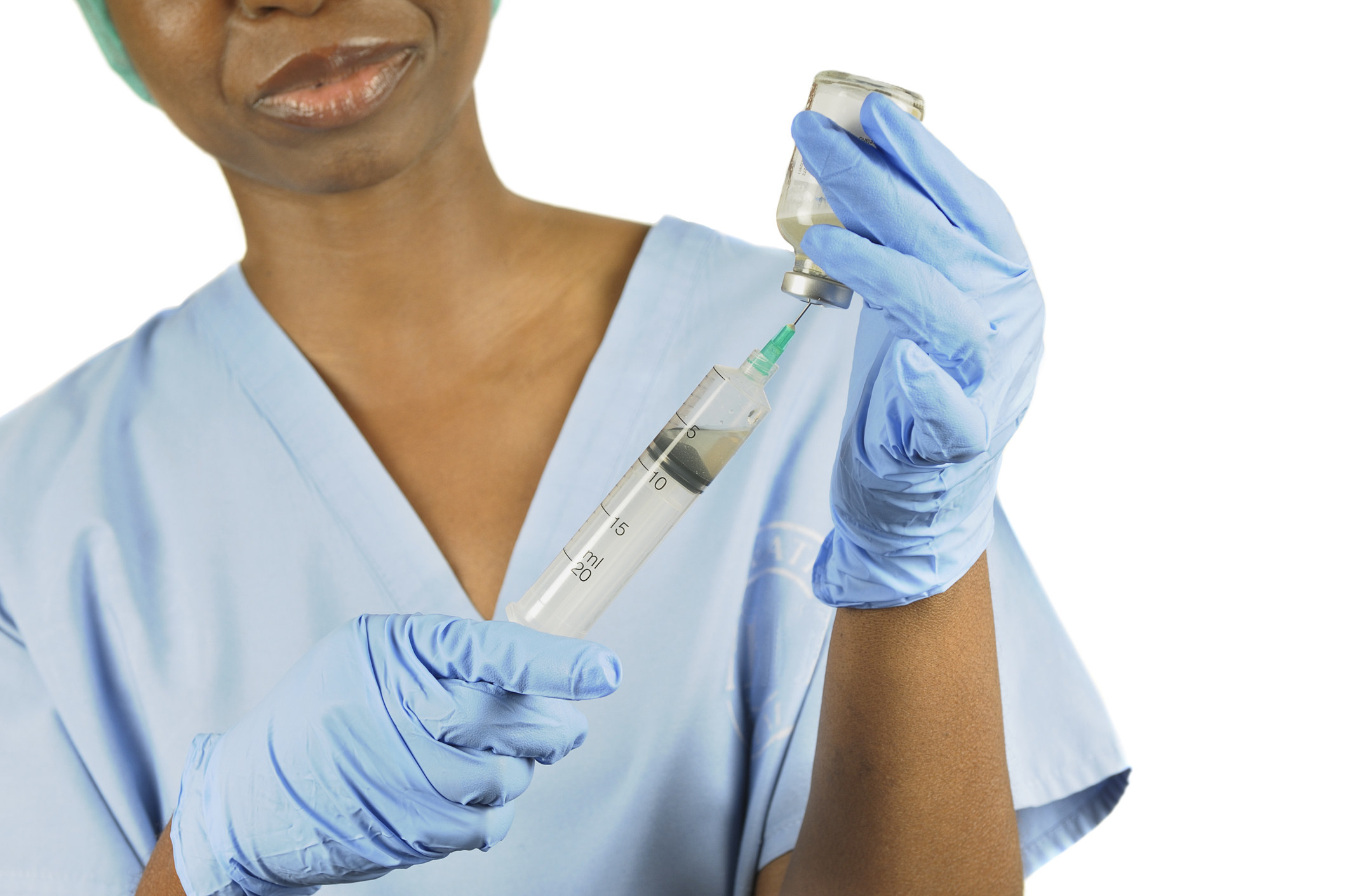 A doctor preparing IV sedation