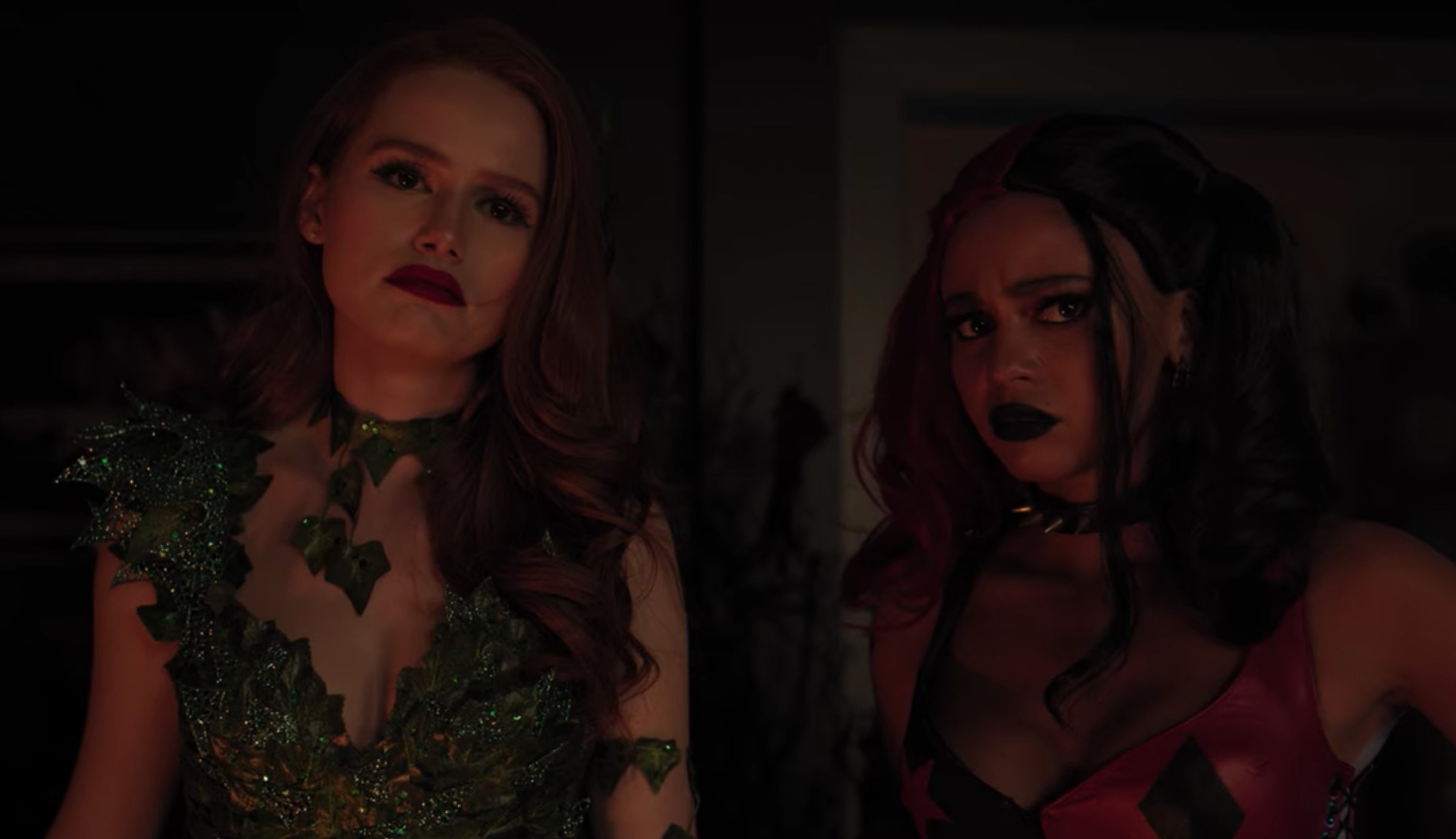 Cheryl and Toni dressed as Poison Ivy and Harley Quinn