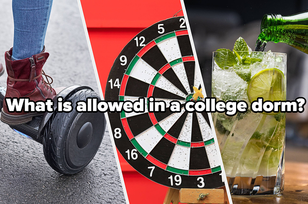 Hoverboard, dartboard, and sparkling water