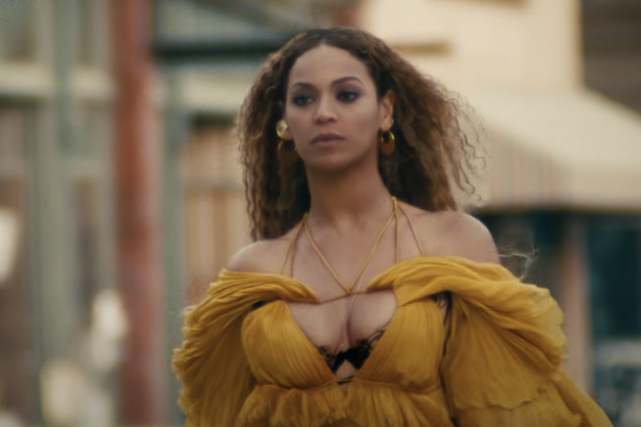 Beyoncé in a shot from the music video fo Hold Up