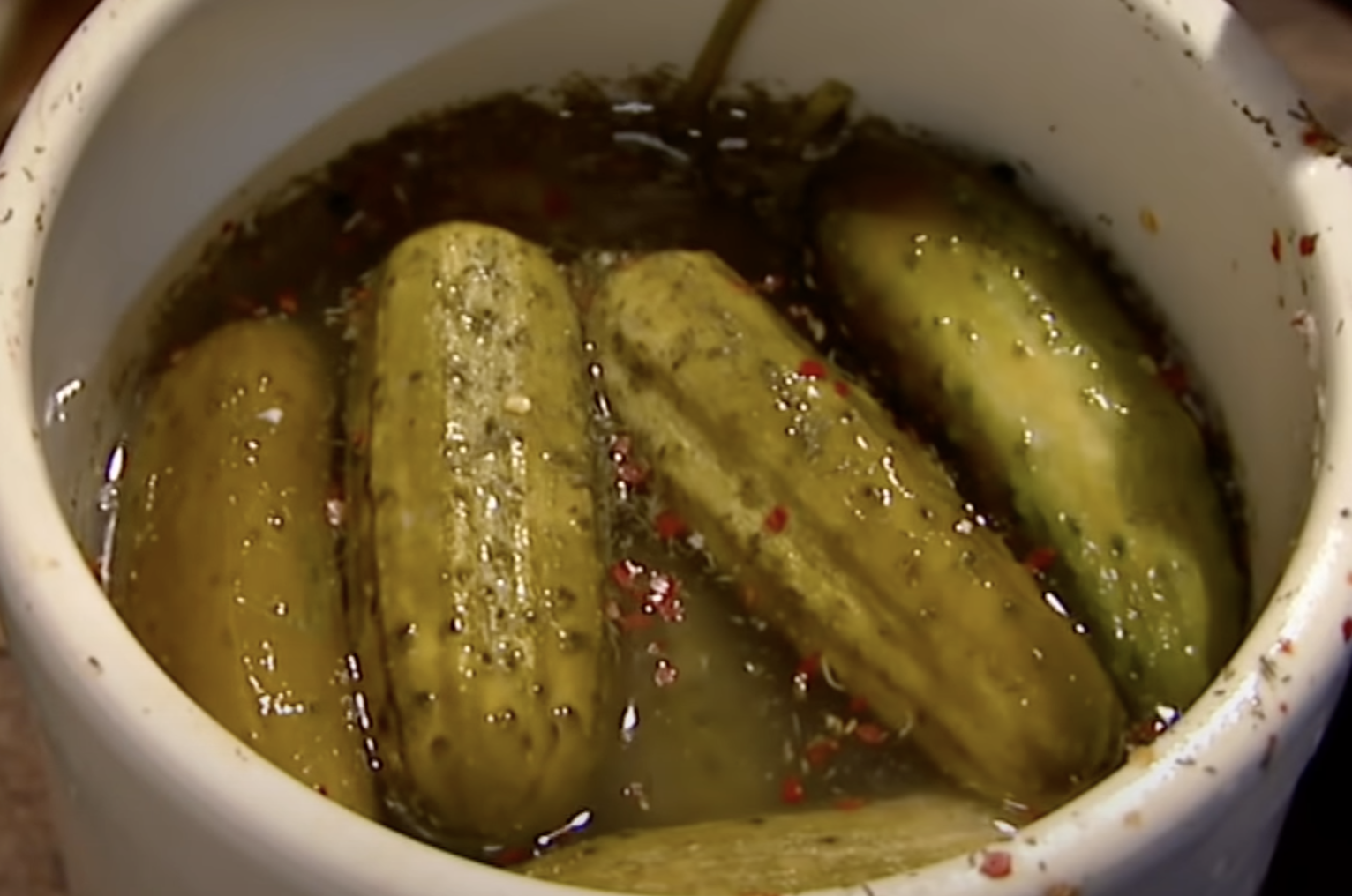 Pickles in a bowl
