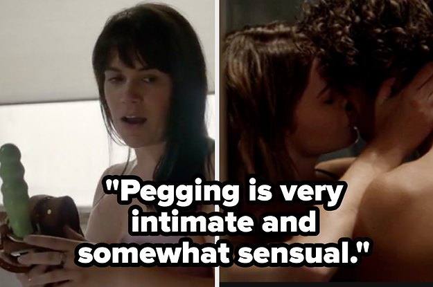 abbi about to peg and two people making out