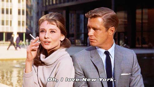 Audrey Hepburn saying &quot;Oh, I love New York&quot; in &quot;Breakfast At Tiffany&#x27;s&quot;
