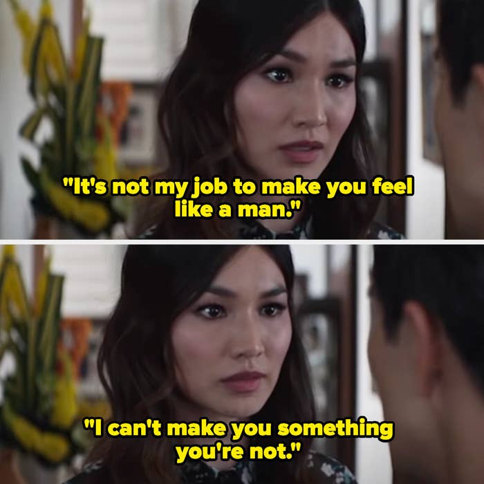 Astrid telling her husband "It's not my job to make you feel like a man. I can't make you something you're not."