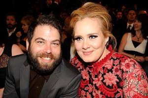 Adele (R) and Simon Konecki attend the 55th Annual GRAMMY Awards