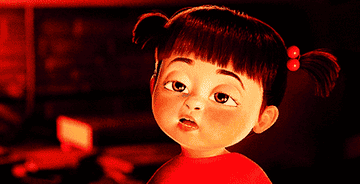 a gif of Boo from &quot;Monsters Inc.&quot; blinking sleepily