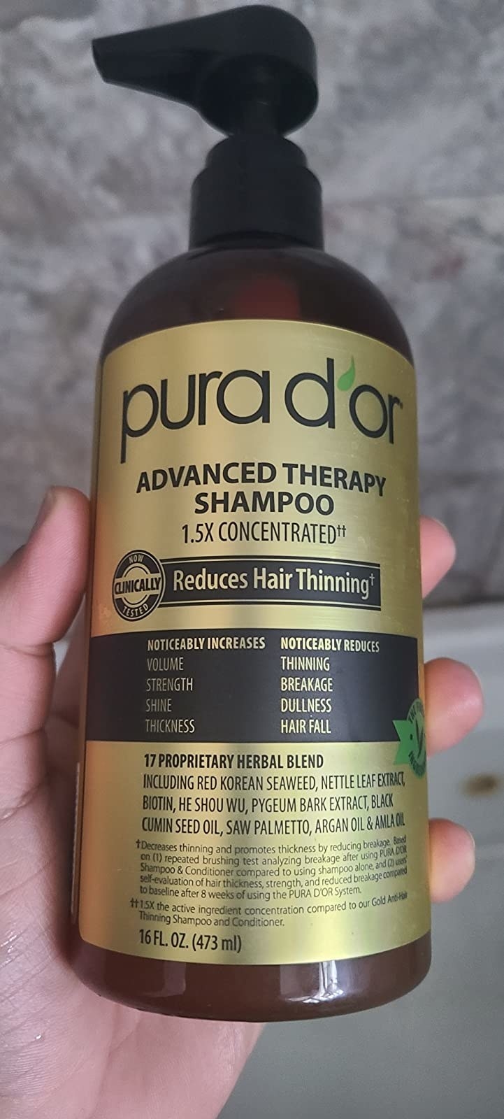 PURA D'OR Dor Advanced Therapy Shampoo & Conditioner Set and Coconut oil.  16OZ