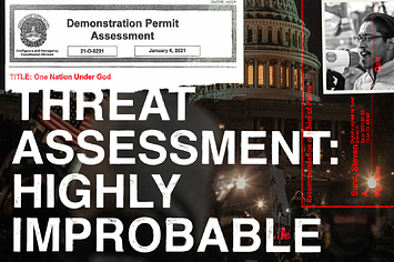 A collage of excerpts from the demonstration permit obtained by BuzzFeed News, Ali Alexander, and the US Capitol building on January 6