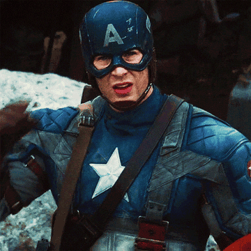 Captain America saluting