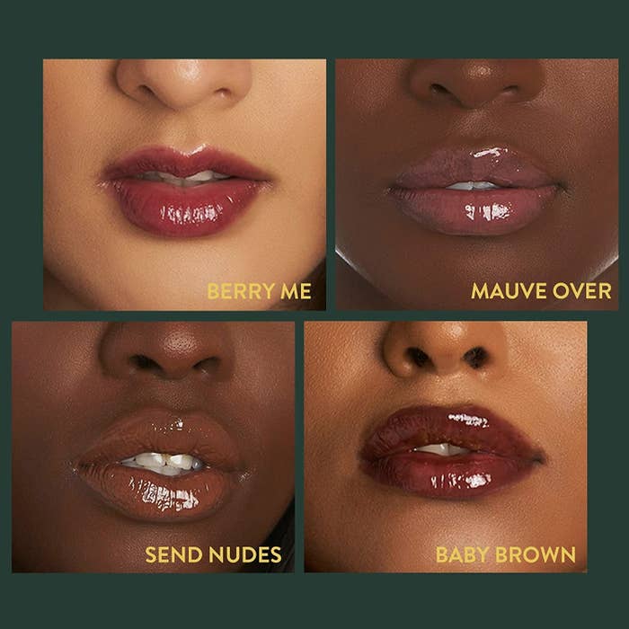 The shades on four models: berry me, mauve over, send nudes, and baby brown