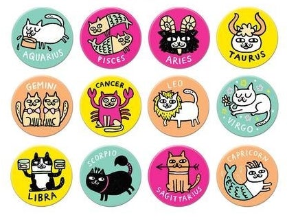 the 12 astrology buttons