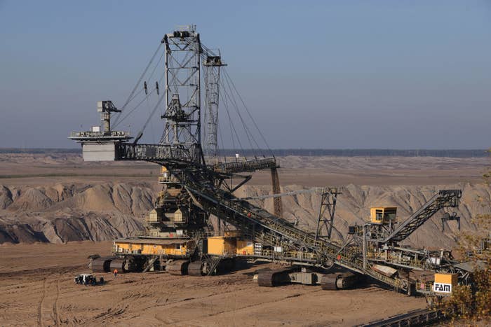 A huge open coal mine