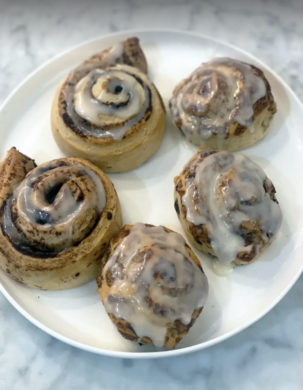 Pillsbury cinnamon rolls with icing.