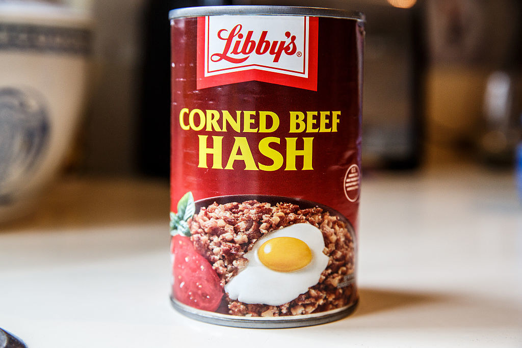 A can of corned beef hash.