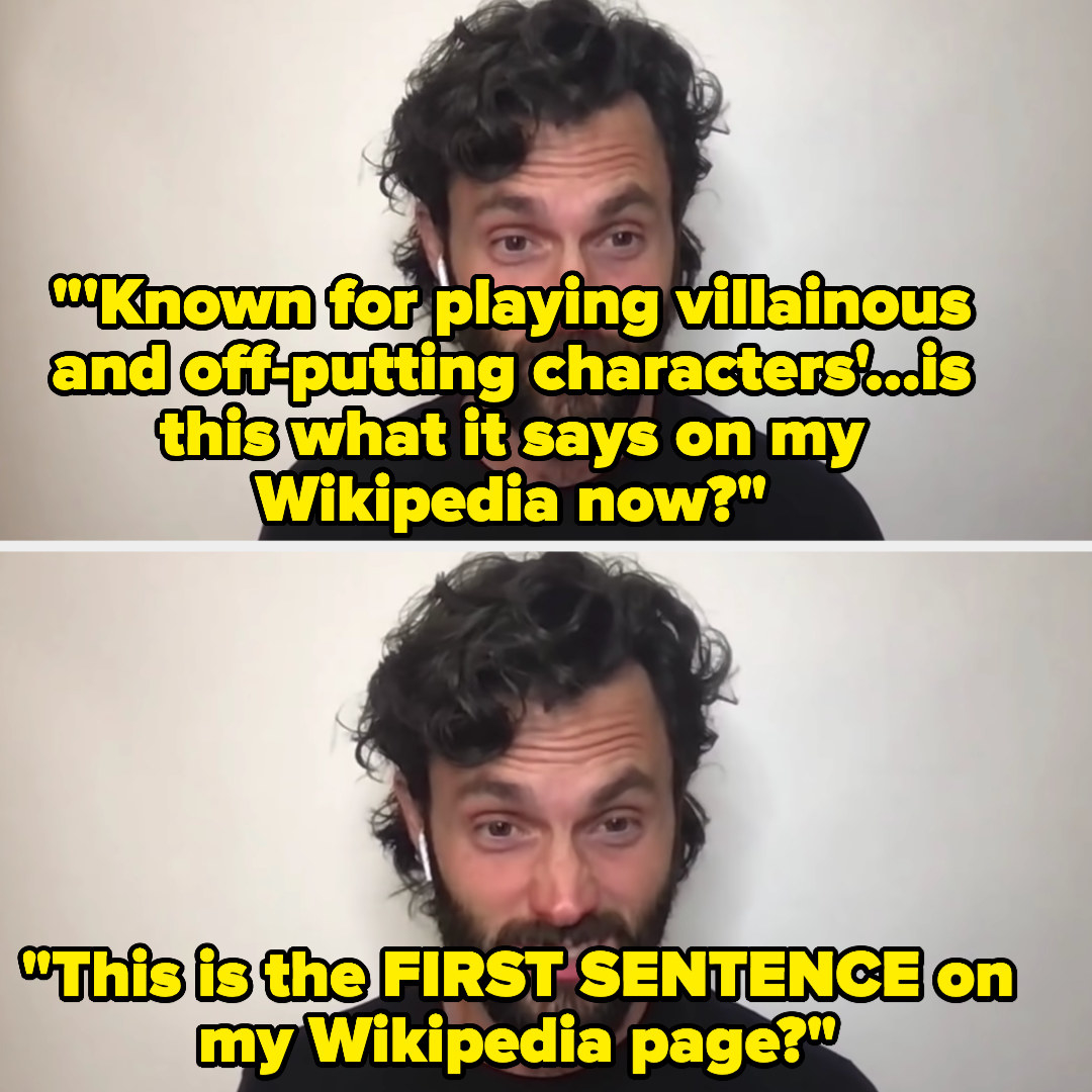 Penn reads that his Wikipedia page says &#x27;known for playing villainous and off-putting characters&#x27;: &quot;This is the FIRST SENTENCE on my Wikipedia page?&quot;