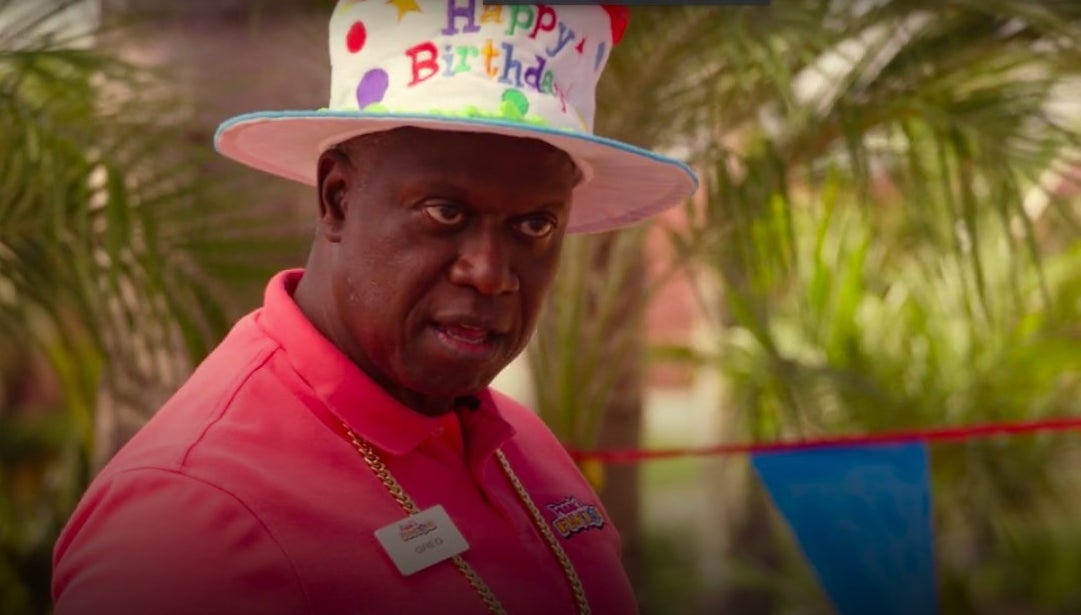Holt dancing at a kid&#x27;s birthday party in &quot;Brooklyn Nine-Nine&quot;