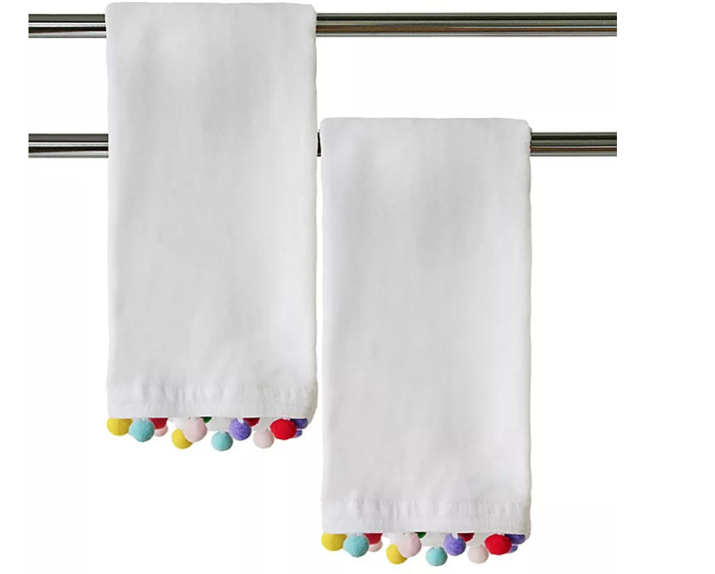 Pom Pom Holiday Hand Towels