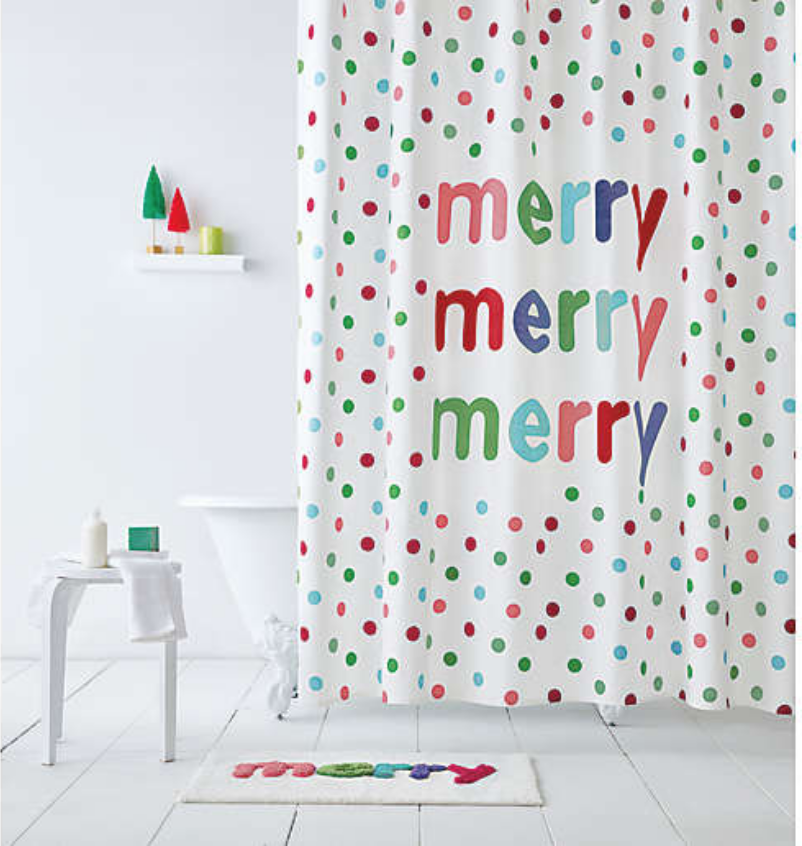 &quot;Merry Merry Merry&quot; Shower Curtain