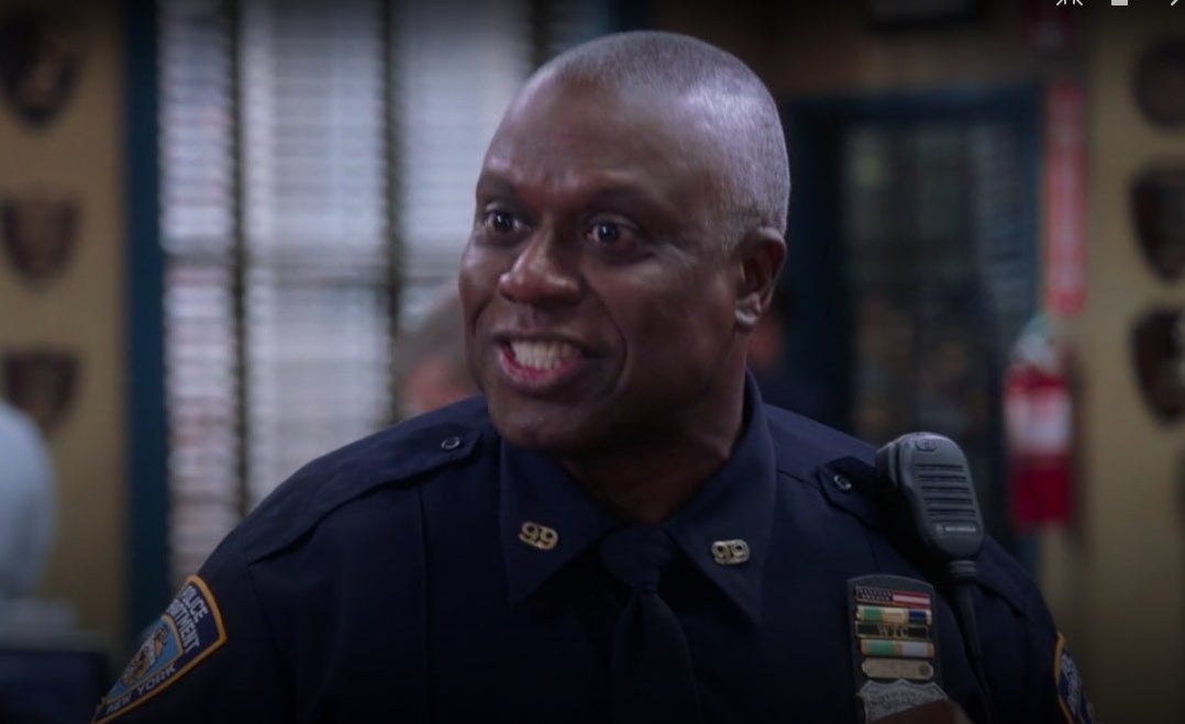 Holt smiling at Amy in "Brooklyn Nine-Nine"