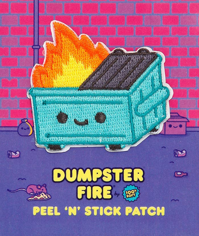 the colorful dumpster fire patch