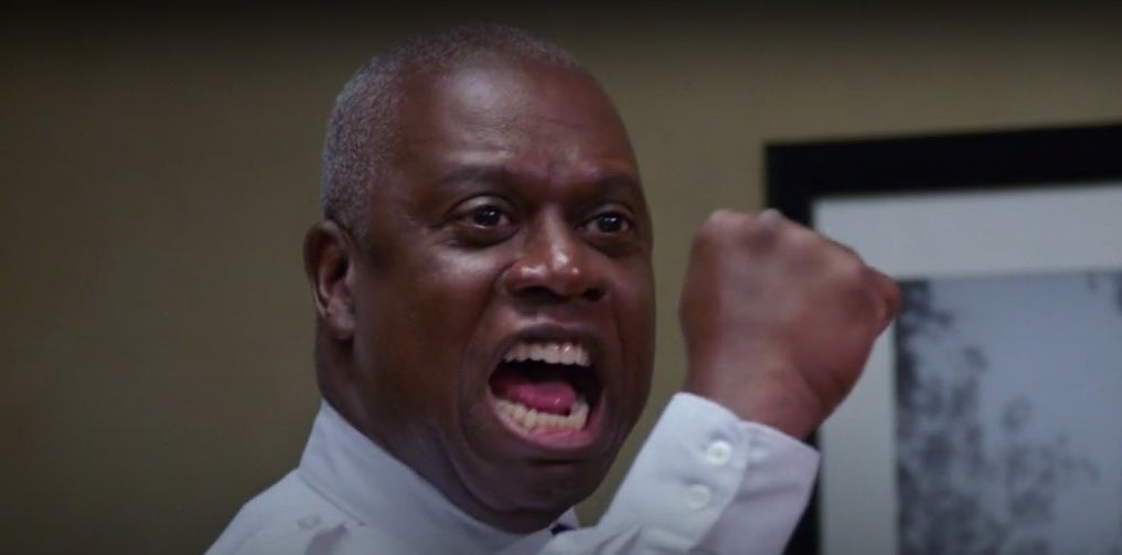 Holt screaming victoriously in &quot;Brooklyn Nine-Nine&quot;