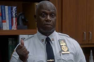 Holt snapping his fingers at Terry in "Brooklyn Nine-Nine"