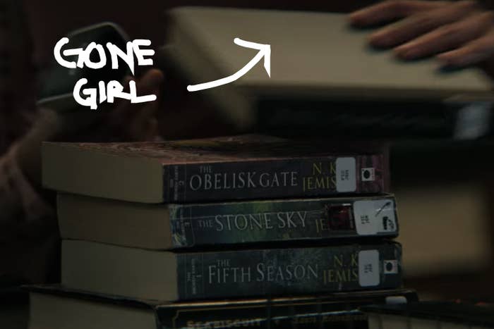 Stack of books on library checkout