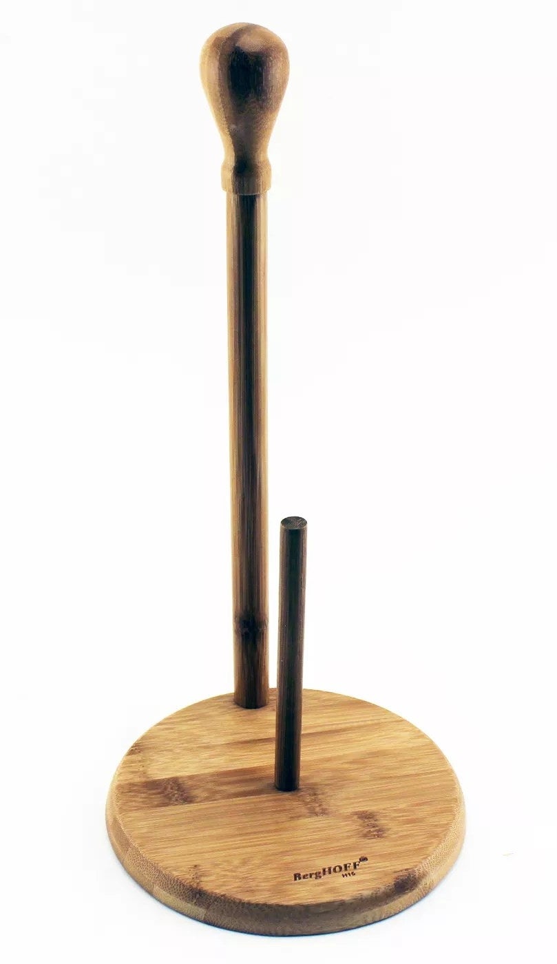 The BergHoff bamboo paper towel holder