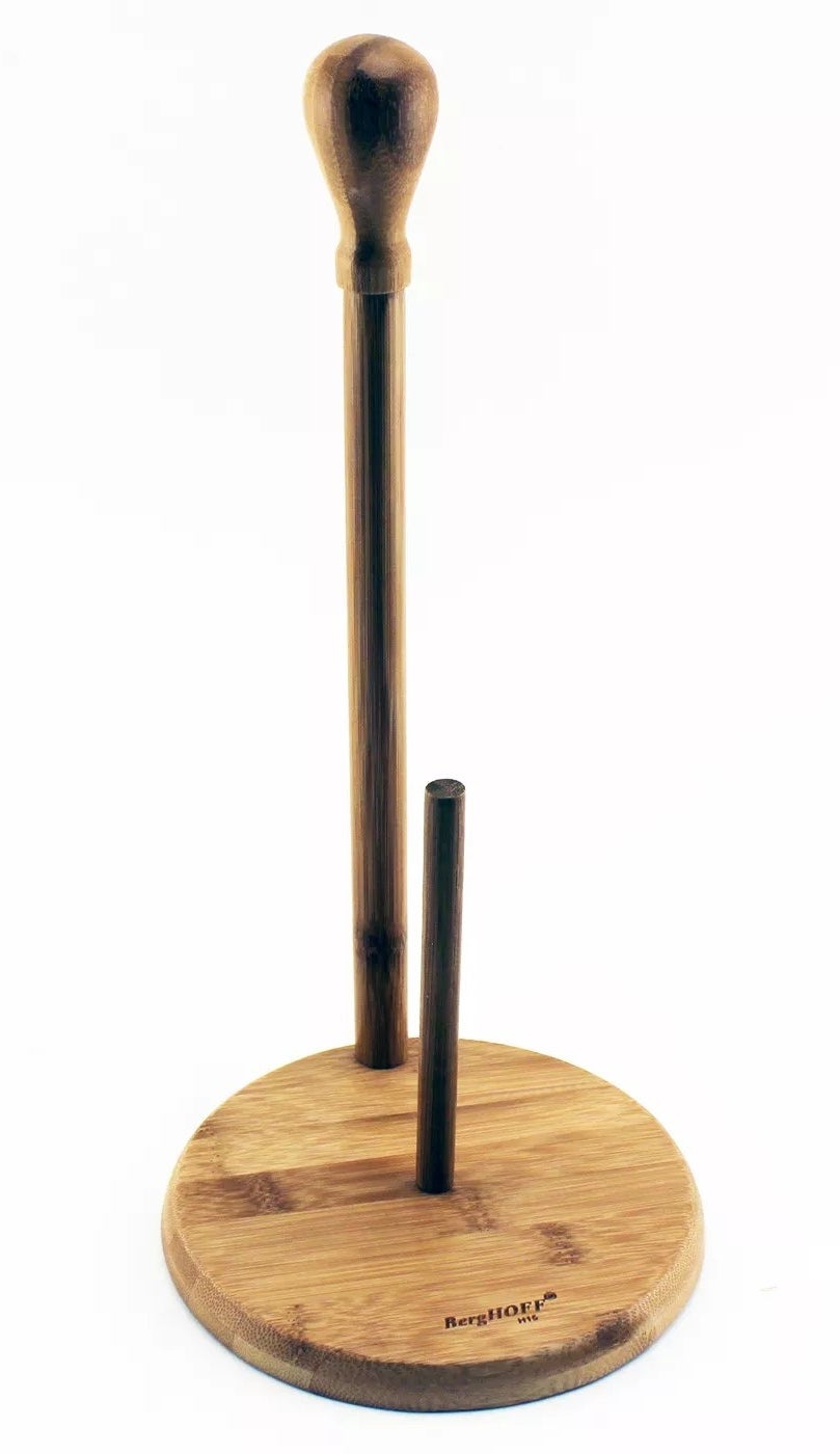 The BergHoff bamboo paper towel holder
