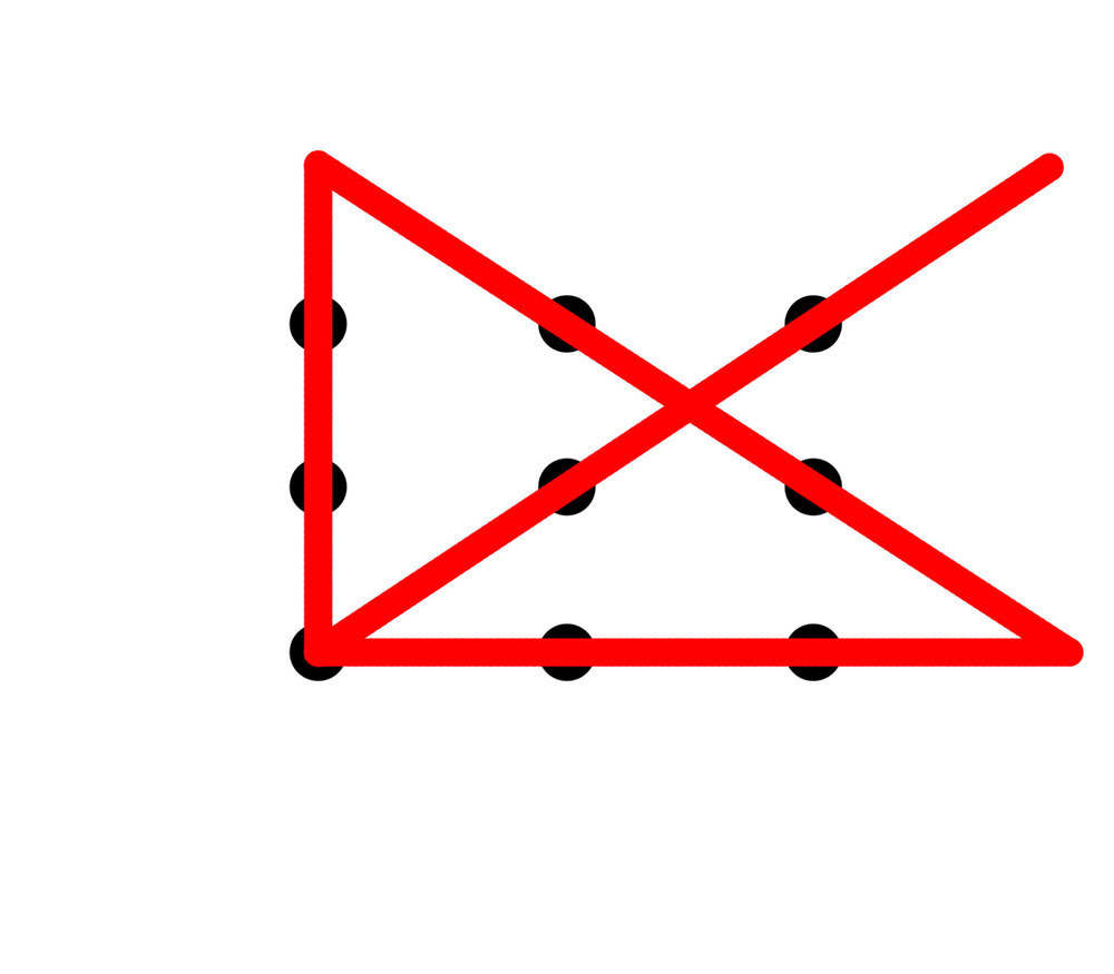 9つの点を4本の直線で繋いで」頭が固いワイには解けなかったけど、わかります？