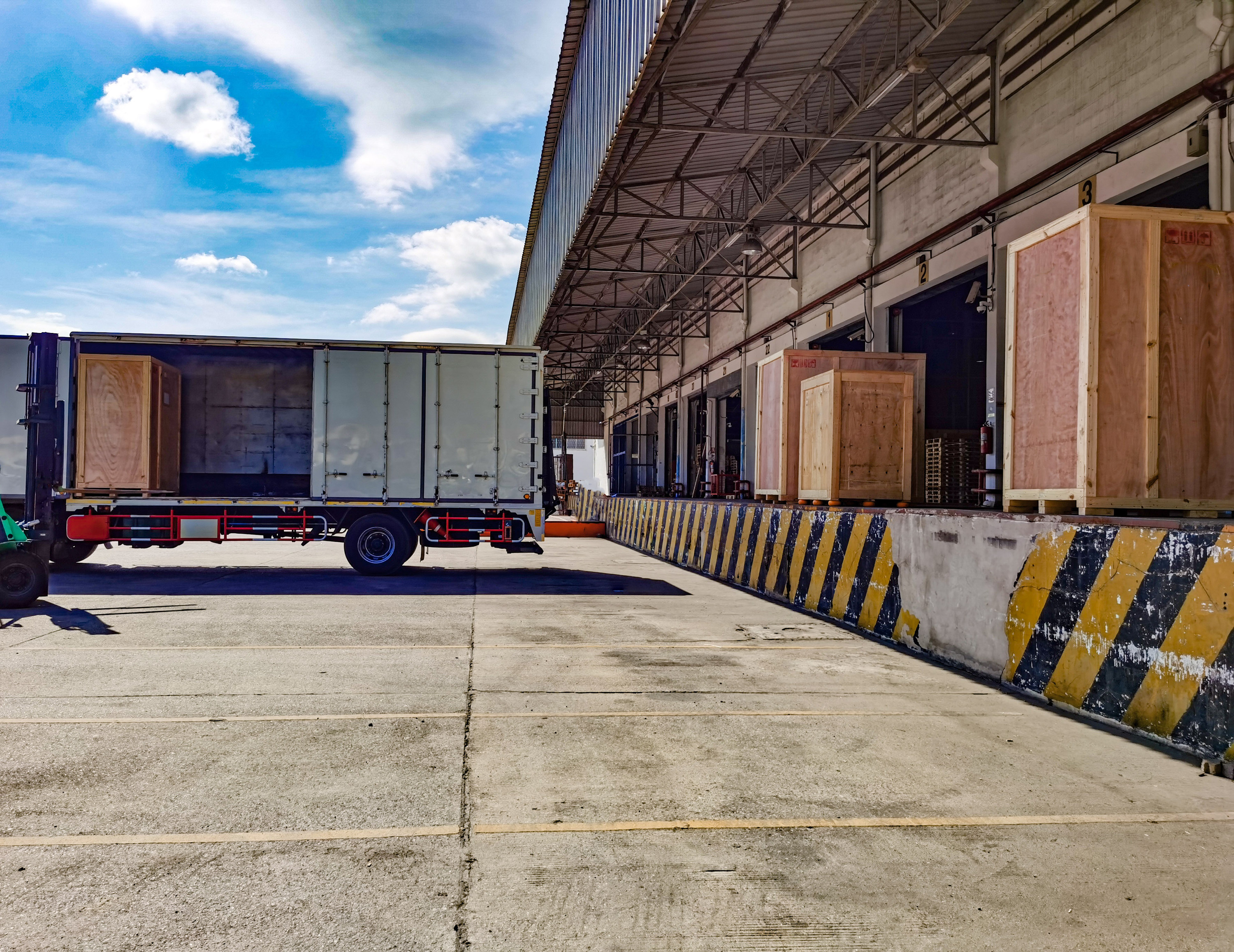 Loading dock in the sun