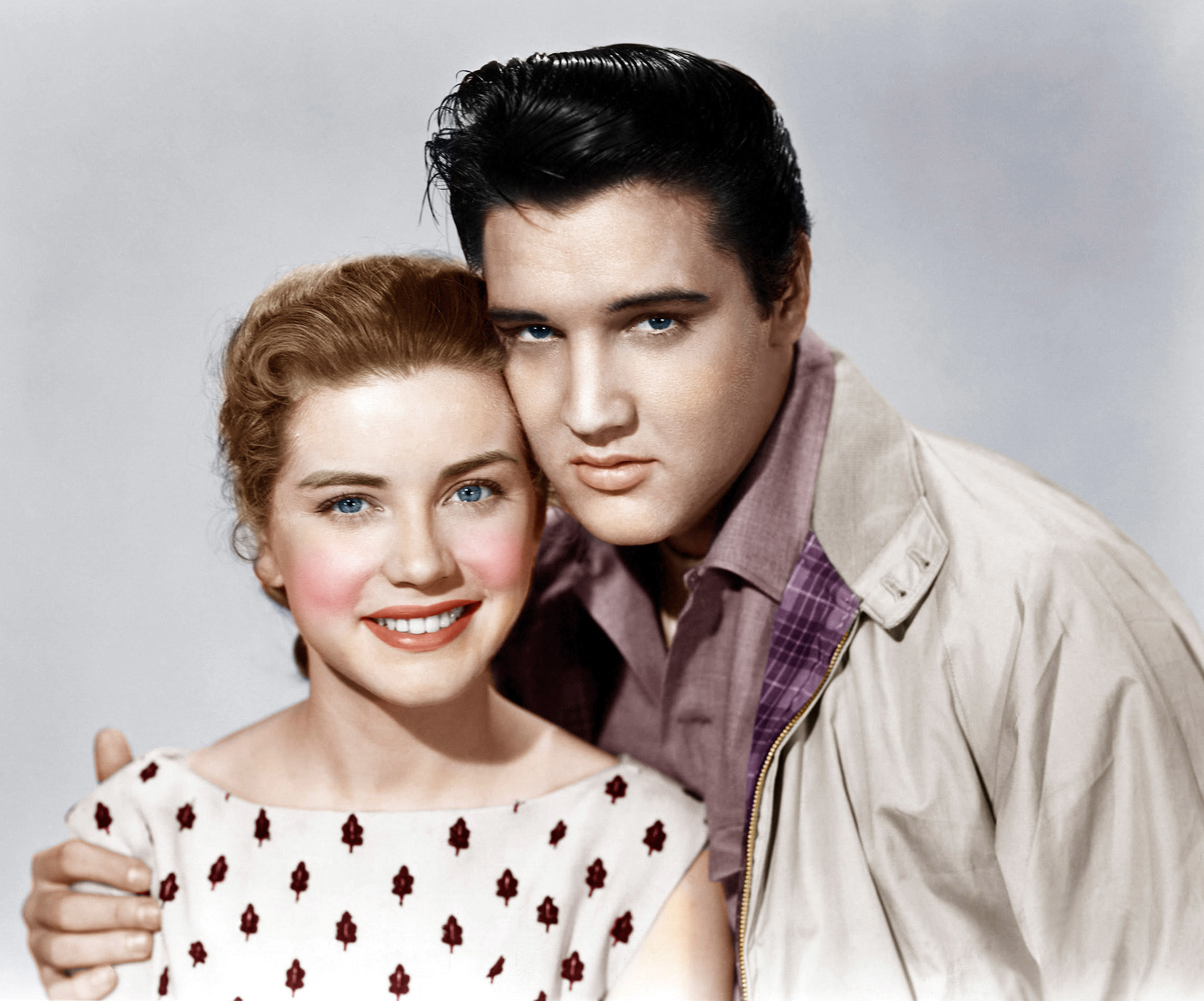 Dolores Hart and Elvis Presley