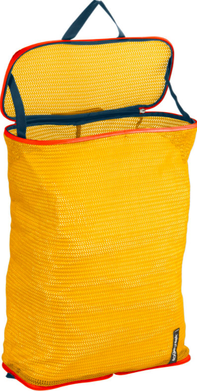 the yellow mesh laundry bag