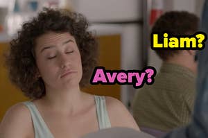 ilana from broad city has her eyes closed, mouth in a line, eyebrows raised as if annoyed
