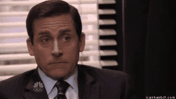 Michael Scott looking confused.