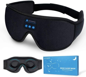 two views of the eye mask from the front and back