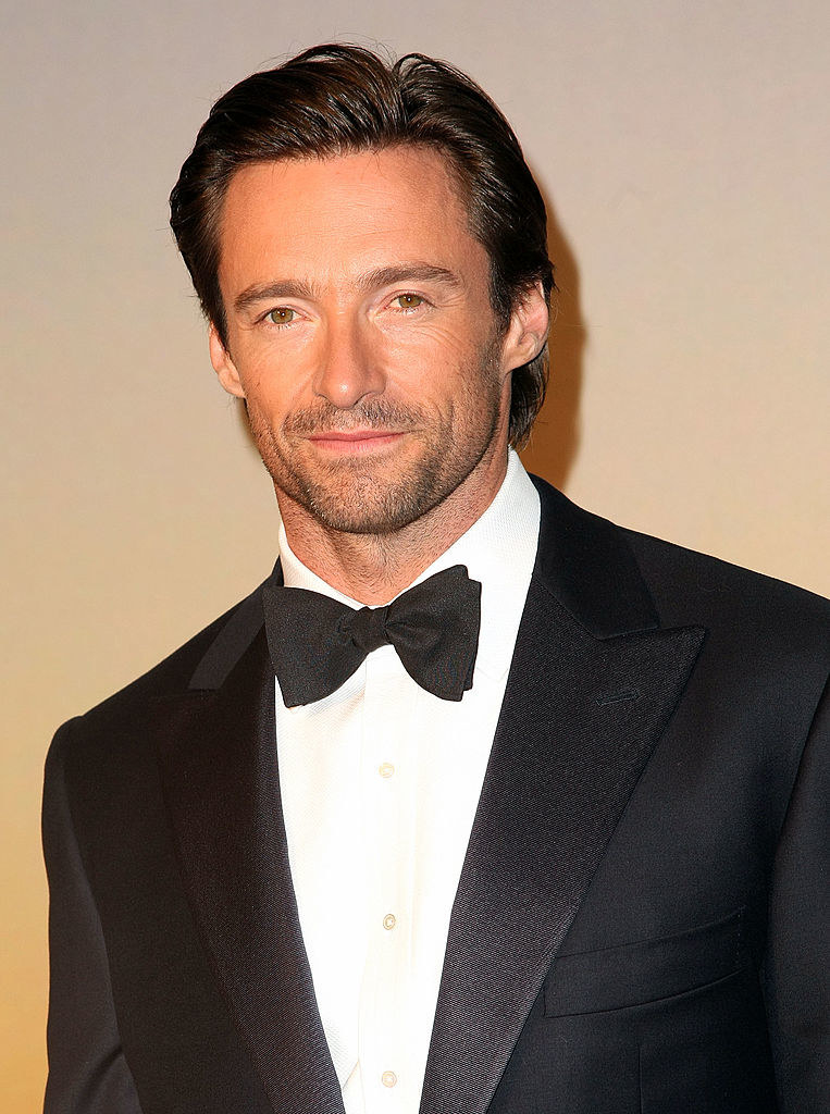 Hugh in a tux at a moma film benefit