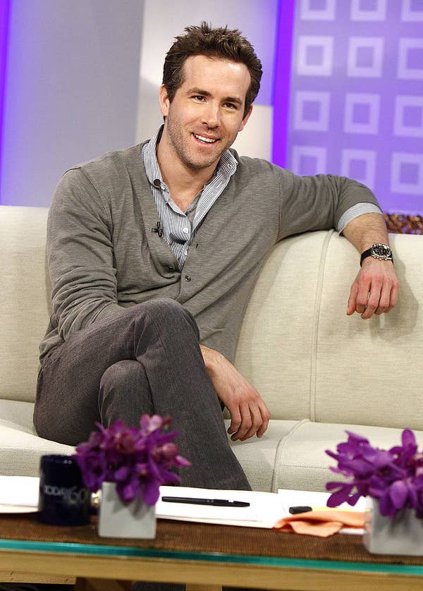 Ryan sitting on a couch on the today show sexiest man alive