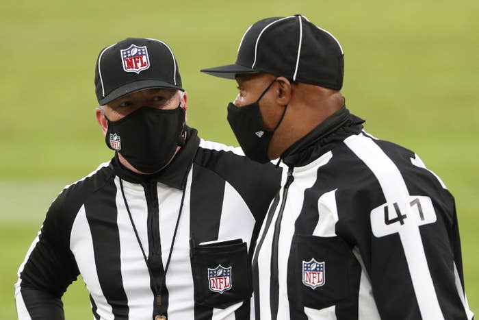 NFL referees wearing