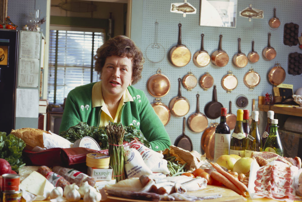 Julia Child in her home kitchen