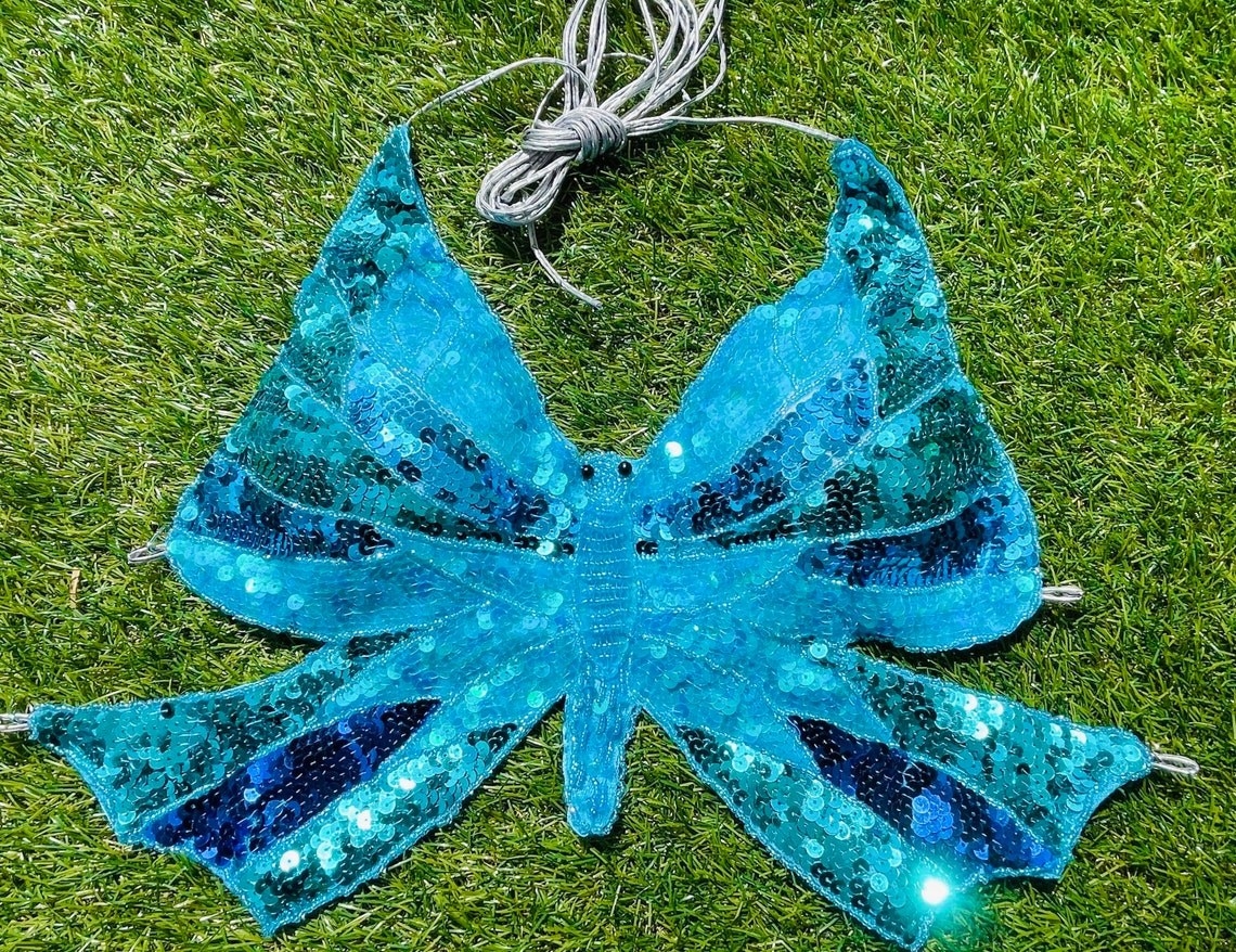 butterfly shaped halter top