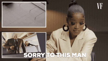 Keke saying &quot;Sorry to this man&quot; as she looks at a photo