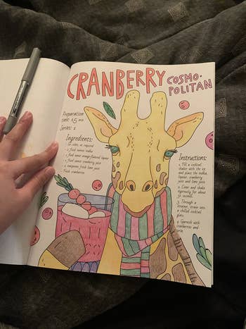 Reviewer shows colored-in page from same book that says 